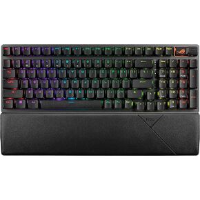 ASUS ROG Strix Scope II 96 Wireless Gaming Keyboard, Tri-Mode Connection, Dampening Foam & Switch-Dampening Pads, Hot-Swappable Pre-lubed ROG NX Storm Switches, PBT Keycaps, RGB-Black