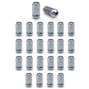 24PCS M14x1.5 Lug Nuts - Long Bulge Acorn Closed End Chrome Lug Nuts Conical Seat 1.9" Tall 3/4" Hex Compatible with Ford Chevy Lincoln GMC Cadillac