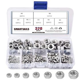 1/4"-20 Stainless Steel Finished Hex Nut, 304 Stainless Steel Nut, Hardware Nut, Metal Nut, Steel Nut, 1/4 Nut, 1/4-20 Nuts, 1/4 20 Nut, 1/4-20 Nut, 1/4 Nut, 1/4 20 Nut (50 Pack)
