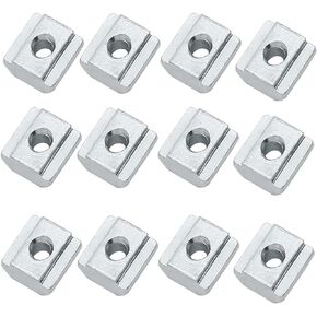 T Nuts Tee Sliding Slot Nuts 12pcs Carbon Steel Sliding T Nut 30 Series M8 T Nuts M8 Slide in T Nut 30 Series Aluminum Extrusion T Nuts for 3D Printer, CNC Router Build Rail