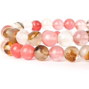 36 PCS of Natural Pink Zebra Jasper Beads for DIY Jewelry - 10MM Round Spacer & Energy Healing Stones, 15.5" Strand of Gemstones for Bracelets & Necklace in Saudi Arabia