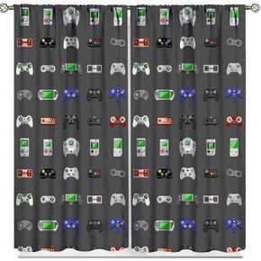 ستائر ألعاب ثلاثية الأبعاد فوز لعب لعبة فيديو للأولاد الرجال ديكور غرفة نوم الألعاب نافذة الستائر 21 واط × 45 لتر بوصة × 2 لوحات in Kuwait