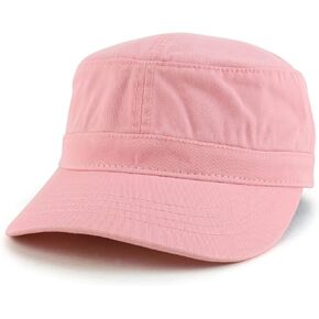 Trendy Apparel Shop Cotton Army Cap Military Flat Top Adjustable Baseball Cap