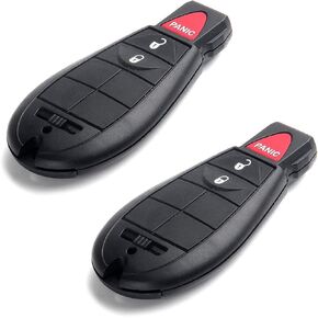 SCITOO 3 Buttons Car Key Fob Keyless Entry Remote 2pcs fit for Dodge Charger Grand Caravan Challenger 08-12 for Dodge Ram 1500 2500 3500 4500 08-10 FCC IYZ-CO1C-30 05026100AD-14