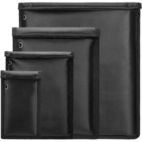 4 Pack Faraday Bags for Electronics -Grade Fireproof & Waterproof Faraday Cage with Signal Blocker | Anti-Theft Protective Pouch for Laptops (up to 16"), Phones, Car Keys, Credit Cards (XS-XL)