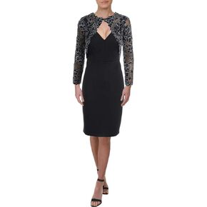 Tadashi Shoji Women's L/S Crepe/Lace Gown in Saudi Arabia