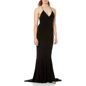 Norma Kamali Women's Low Back Slip Mermaid Fishtail Gown