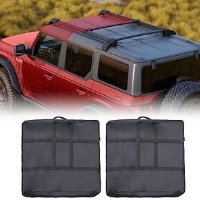 Mabett Hard Top Storage Bag Compatible with Ford Bronco 2024 2023 2022 2021, Middle Roof Panel Over Second Row Seat fit Bronco Accessories 4-Door, Mid Panel (Black)