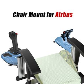 EG STARTS 2 set Chair Mounting Flight Sim Game Joystick Chair Mounts Throttle Hotas System Compatible with Logitech G X56 X52 Pro Thrustmaster Airbus Hotas TCA T.16000M Joystick Chair Mount