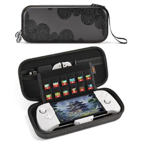 FUNLAB Switch Case Compatible with Nintendo Switch/OLED Attached with Split Pad Pro/Joypads for Game Fans, Carrying Travel Portable Large Case with 24-Game-Card Slots & Accessories Storage - Black