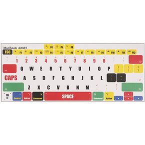 Laptop Deco Keyboard Sticker QWERTY (US) for Apple MacBook Air 13 M1 (A2337) - Multicolor