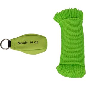 Swurfer Throw Weight & 150' Line Kit For Arborists, Tree Climbing & Tree Swing Installation - Bright Quality Arborist Equipment Kit