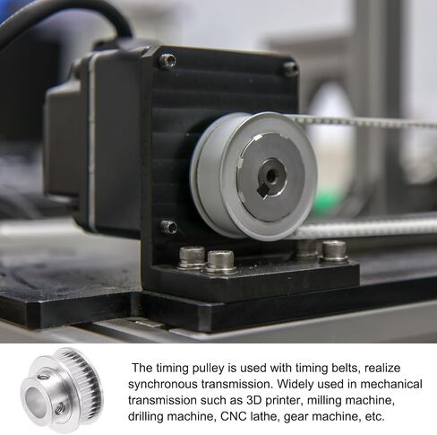 Timing Pulley Aluminium Synchronous Wheels with Screw [for 3D Printer 6mm Width Belts, CNC Machines] - 36 Teeth 10mm Bore/Silver Tone/2 Pcs in Saudi Arabia