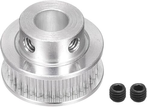Timing Pulley Aluminium Synchronous Wheels with Screw [for 3D Printer 6mm Width Belts, CNC Machines] - 36 Teeth 8mm Bore/Silver Tone/1 Pcs in Saudi Arabia