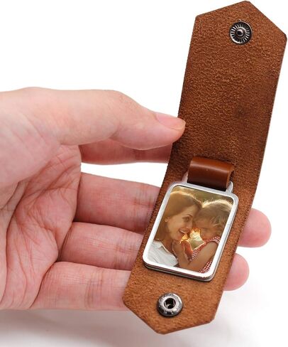 Leather Keychain-Dad Gift-Daddy Gift from Daughter Son-Personalized Present for Christmas Father's Day Birthday in Kuwait