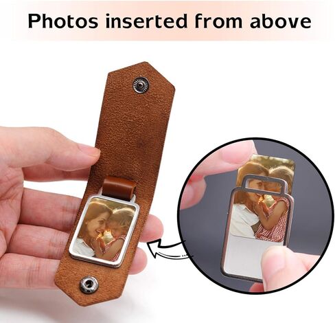 Leather Keychain-Dad Gift-Daddy Gift from Daughter Son-Personalized Present for Christmas Father's Day Birthday in Kuwait