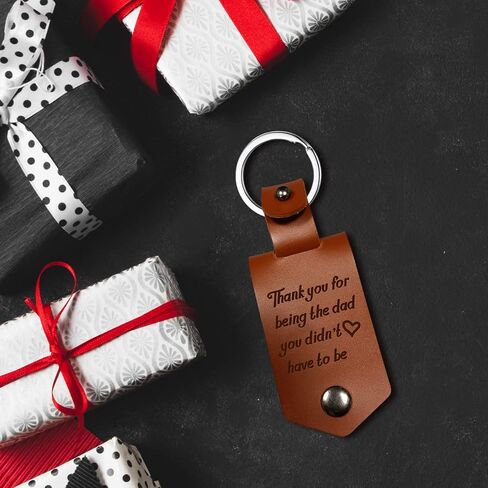 Leather Keychain-Dad Gift-Daddy Gift from Daughter Son-Personalized Present for Christmas Father's Day Birthday in Saudi Arabia