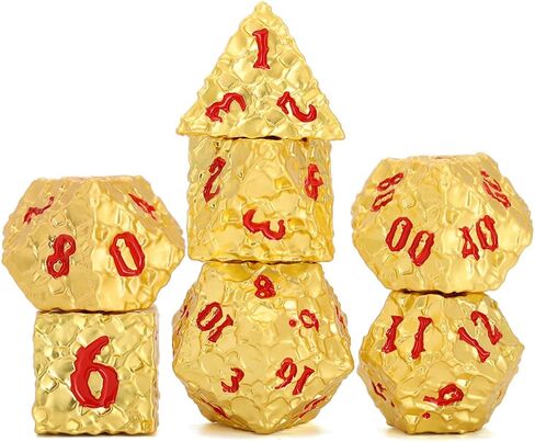 Original Meteor Dice,Solid Metal DND Dice Set for Role-Playing Game D&D,Enamel Polyhedral Dice for Board Game (Rainbow & White Number) in Saudi Arabia