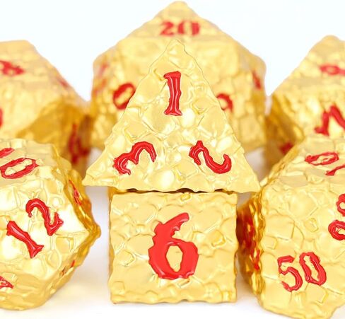 Original Meteor Dice,Solid Metal DND Dice Set for Role-Playing Game D&D,Enamel Polyhedral Dice for Board Game (Rainbow & White Number) in Saudi Arabia
