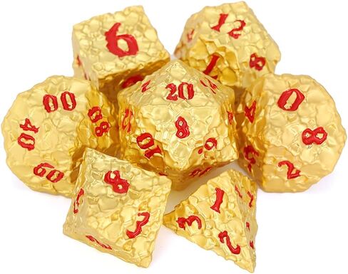 Original Meteor Dice,Solid Metal DND Dice Set for Role-Playing Game D&D,Enamel Polyhedral Dice for Board Game (Rainbow & White Number) in Saudi Arabia