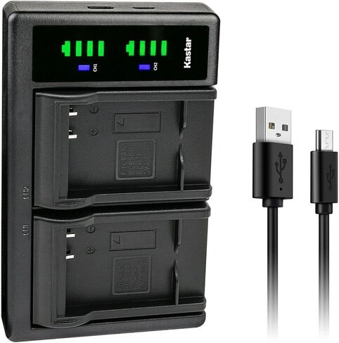بطارية Kastar 4 عبوات وشاحن USB LTD2 بديل لباناسونيك DMW-BLH7، DMW-BLH7E، DMW-BLH7PP، بطارية DMW-BLH7GT، DE-A98، شاحن DE-A99، باناسونيك لوميكس DMC-LX10، كاميرا لوميكس DMC-LX15 in Saudi Arabia