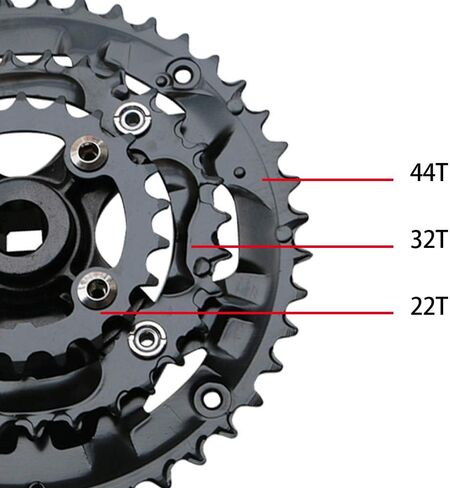 GANOPPER 9S 9speed 22 32 44T 170 مللي متر طول الساعد الدراجة الجبلية MTB سلسلة 104BCD 64BCD سهلة تعديل مجموعة كرنك واحدة in Kuwait