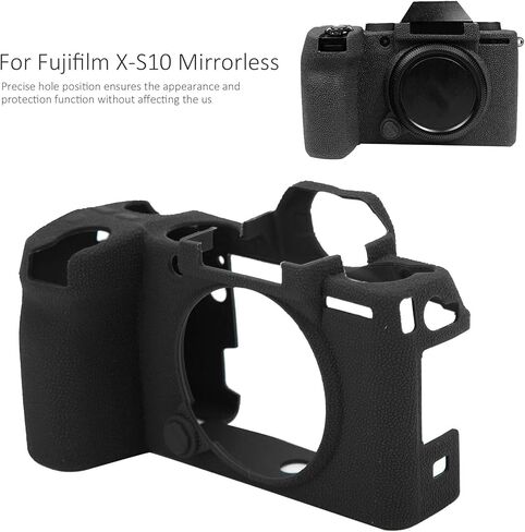 غطاء حماية ناعم من السيليكون للكاميرا لهاتف Fujifilm X‑S10 (أسود) in Kuwait
