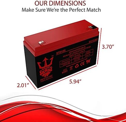 بطارية بديلة نبتون 6 فولت 12 أمبير لـ BP12-6 in Kuwait