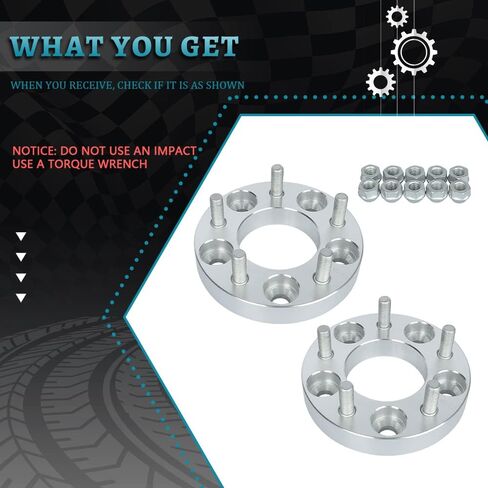 IRONTEK Wheel Spacers 5x114.3mm 1in (73mm Hub Bore, 12x1.5 Studs) 5x4.5 to 5x4.5 Wheel Spacers Adapter 25mm FITS Acura RSX NSX CL TSX TL RL for Toyota Rav4 for Chrysler 300M for Hyundai Tiburon 2PCS in Saudi Arabia