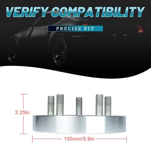 IRONTEK Wheel Spacers 5x114.3mm 1in (73mm Hub Bore, 12x1.5 Studs) 5x4.5 to 5x4.5 Wheel Spacers Adapter 25mm FITS Acura RSX NSX CL TSX TL RL for Toyota Rav4 for Chrysler 300M for Hyundai Tiburon 2PCS in Saudi Arabia