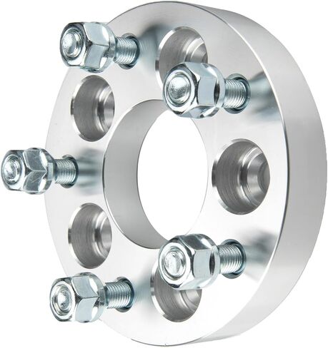 Torchbeam 4Pcs 5x4 to 5x4.5 Wheel Spacers 5x101.6 to 5x114.3, M12x1.5 Wheel Stud, 1" 25.4 mm Thickness, 64.1 Hub Centric | Wheel Adapters in Saudi Arabia