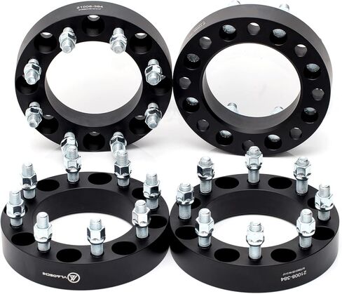 VLAOSCHI Black Forged 8x6.5 to 8x170 Wheel Adapters 1.5 Inch with 9/16" Studs Compatible with Dodge F-or-d 8 Lug for 1994-2010 RAM-2500 3500 | 1975-1997 F250 F350 (Must be with 9/16" Lugs) - Pack of 4 in Saudi Arabia