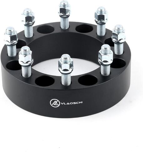 VLAOSCHI Black Forged 8x6.5 to 8x170 Wheel Adapters 1.5 Inch with 9/16" Studs Compatible with Dodge F-or-d 8 Lug for 1994-2010 RAM-2500 3500 | 1975-1997 F250 F350 (Must be with 9/16" Lugs) - Pack of 4 in Saudi Arabia