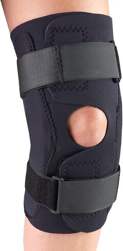 OTC Knee Stabilizer Wrap, Hinged Bars, Neoprene, Black, X-Large in Saudi Arabia