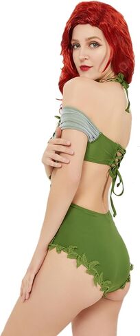 haikyuu Women One Piece Swimsuit Hollow Backless Bathing Suit Leaf Decorated Tummy Control Swimwear in Saudi Arabia