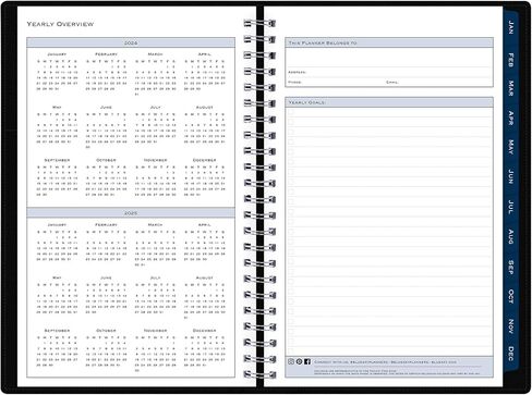 2024 Blue Sky™ Passages Weekly/Monthly Refillable Planning Calendar, 5" x 8", Charcoal Gray, January to December 2024, 143976 in Saudi Arabia