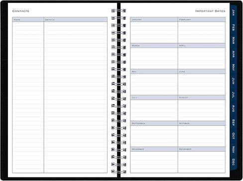 2024 Blue Sky™ Passages Weekly/Monthly Refillable Planning Calendar, 5" x 8", Charcoal Gray, January to December 2024, 143976 in Saudi Arabia
