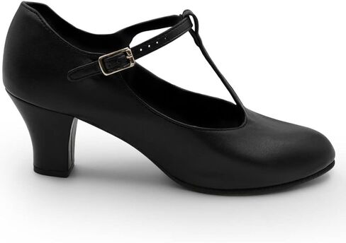 حذاء Capezio النسائي Jr. Footlight T-Strap Character حذاء أكسفورد، 14 أسود in Saudi Arabia