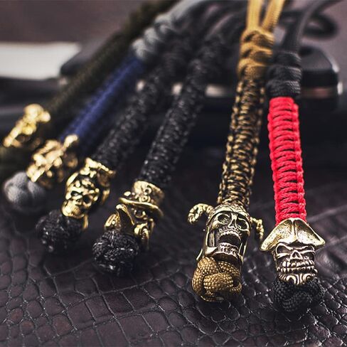 TECEUM Paracord Beads – Characters Warrior, Skulls & Animals – 1 pcs – Unique Handmade Golden Charm for Jewelry Making and Crafting – Antique Brass Metal Charms in Kuwait