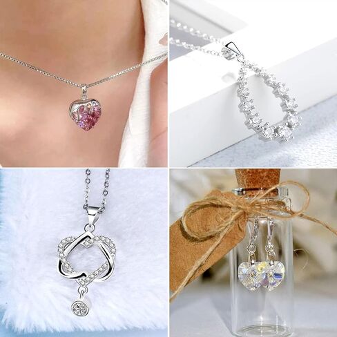 Cheriswelry 12Pcs/Box Pendant Bails Jewelry Making Kit with 925 Sterling Silver Snap on Bails Ice Pick Pinch Bails Clasp Dangle Charm Pendant Connector Bails 4-12mm for Jewelry Making in Saudi Arabia
