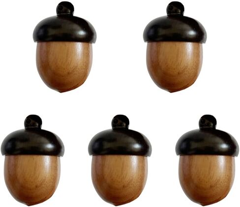 5 قطعة من دلايات البلوط الخشبية القابلة للفصل دلايات البلوط الخشبية لصنع المجوهرات قلادة سلسلة المفاتيح مشغولات يدوية الصنع in Kuwait