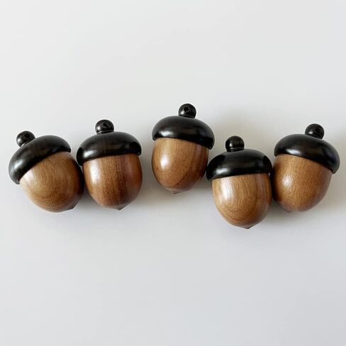 5 قطعة من دلايات البلوط الخشبية القابلة للفصل دلايات البلوط الخشبية لصنع المجوهرات قلادة سلسلة المفاتيح مشغولات يدوية الصنع in Kuwait