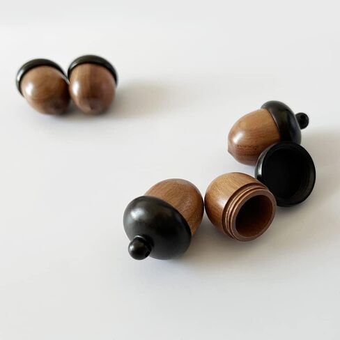 5 قطعة من دلايات البلوط الخشبية القابلة للفصل دلايات البلوط الخشبية لصنع المجوهرات قلادة سلسلة المفاتيح مشغولات يدوية الصنع in Kuwait