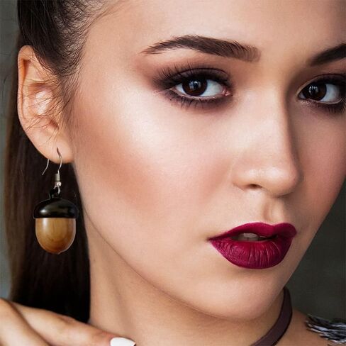 5 قطعة من دلايات البلوط الخشبية القابلة للفصل دلايات البلوط الخشبية لصنع المجوهرات قلادة سلسلة المفاتيح مشغولات يدوية الصنع in Kuwait