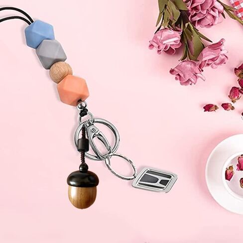 5 قطعة من دلايات البلوط الخشبية القابلة للفصل دلايات البلوط الخشبية لصنع المجوهرات قلادة سلسلة المفاتيح مشغولات يدوية الصنع in Kuwait