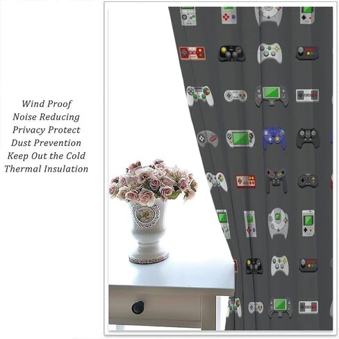 ستائر ألعاب ثلاثية الأبعاد فوز لعب لعبة فيديو للأولاد الرجال ديكور غرفة نوم الألعاب نافذة الستائر 21 واط × 45 لتر بوصة × 2 لوحات in Kuwait