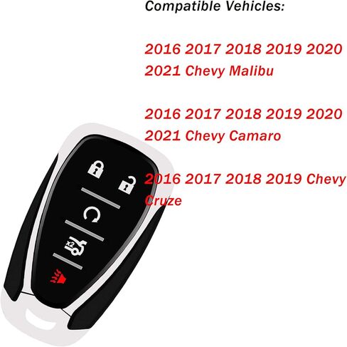 Keyless Remote Smart Replacement Key Fob Fits for Chevy Malibu, Camaro 2016-2021, Chevy Cruze 2016-2019 (FCCID: HYQ4EA ID46 Chip 433MHz) 1 Pack in Kuwait