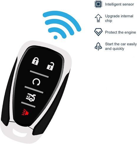 Keyless Remote Smart Replacement Key Fob Fits for Chevy Malibu, Camaro 2016-2021, Chevy Cruze 2016-2019 (FCCID: HYQ4EA ID46 Chip 433MHz) 1 Pack in Kuwait