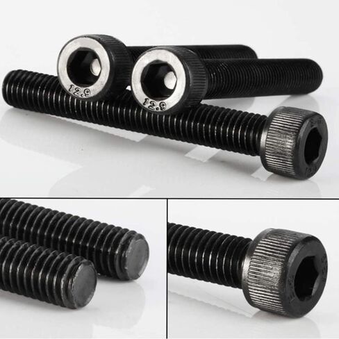 10pcs M10-1.5 x 40mm Hexagon Socket Screws， 12.9 Grade Black Carbon Oxide Steel, Allen Socket Drive (Size: 10×40) in Saudi Arabia