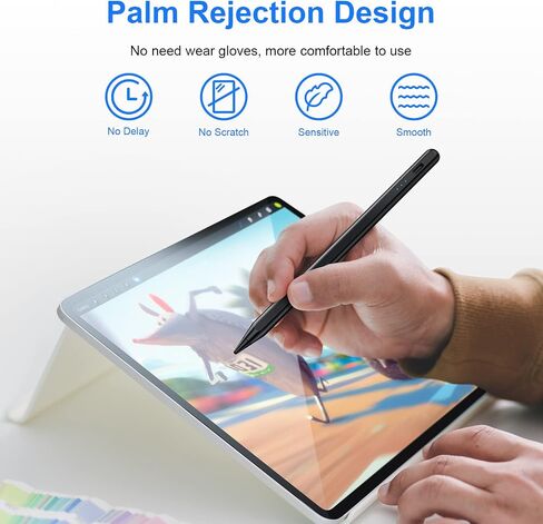 قلم ستايلس لجهاز iPad، قلم Apple لجهاز iPad 9th / 10th Gen، قلم iPad سريع الشحن متوافق مع (2018-2023) Apple iPad Pro 11 & 12.9 بوصة، iPad Mini 6th/5th Gen، iPad Air 3/4/5، iPad 6 /7/8 الجنرال in Saudi Arabia